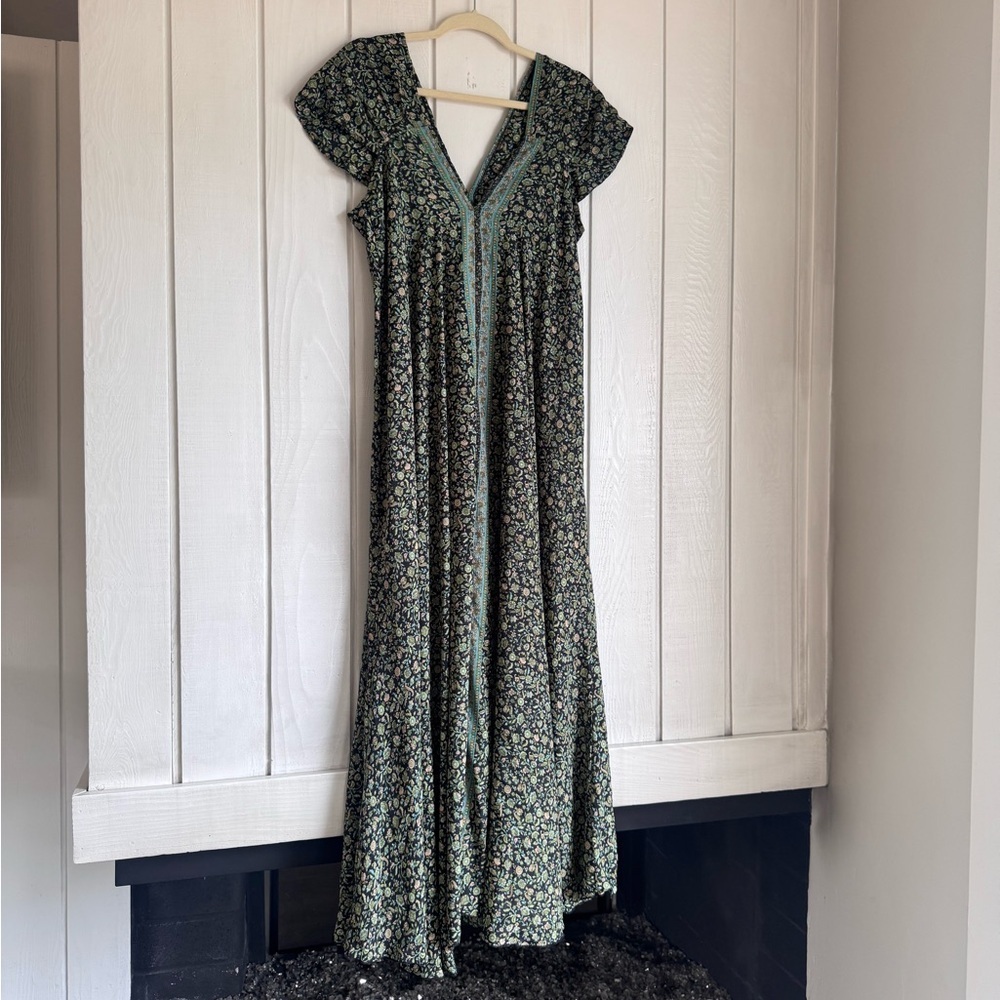 Karma Highway Green Floral Maxi Dress